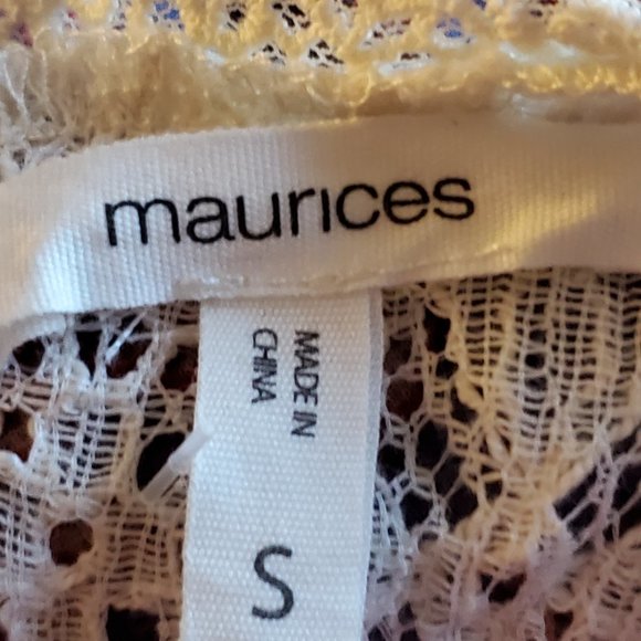 Maurices Dresses Maurices Crocheted Yoke Placement Print Dress Nwt